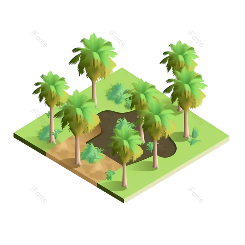 元素图片,插画元素,手绘风PNG,草地免抠素材